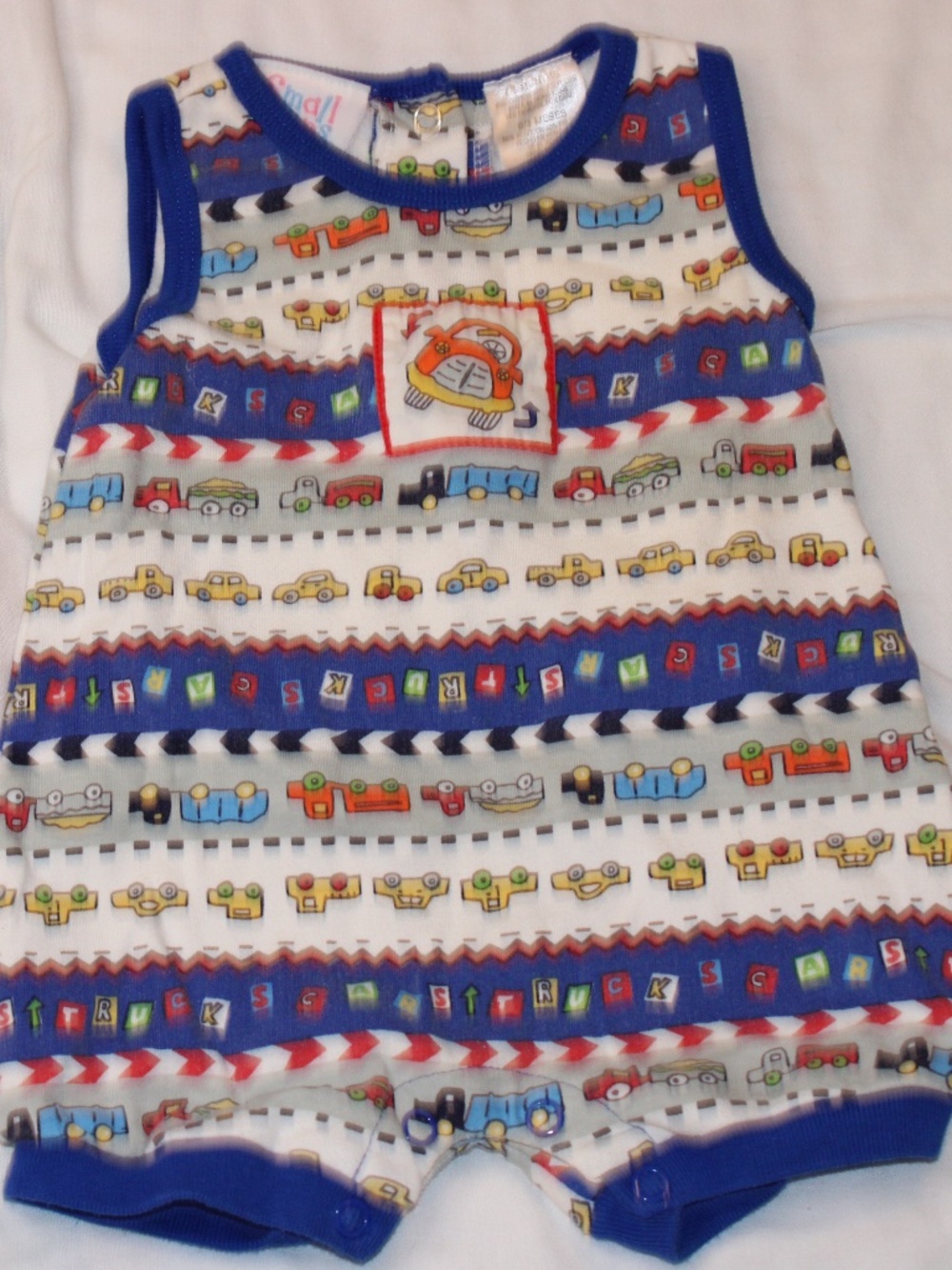 Small Steps Truck Construction Romper 0-3 Months